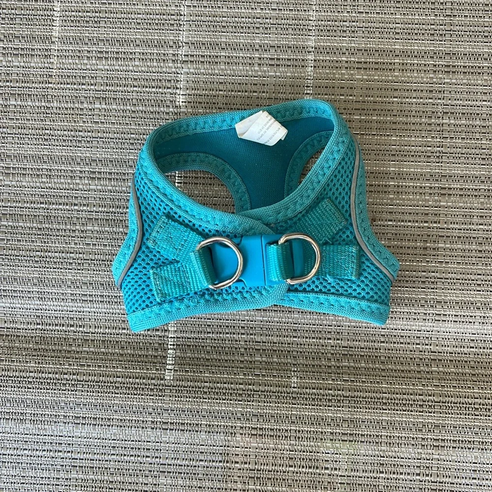 Dog Harness with Velcro and Hook Teal Small